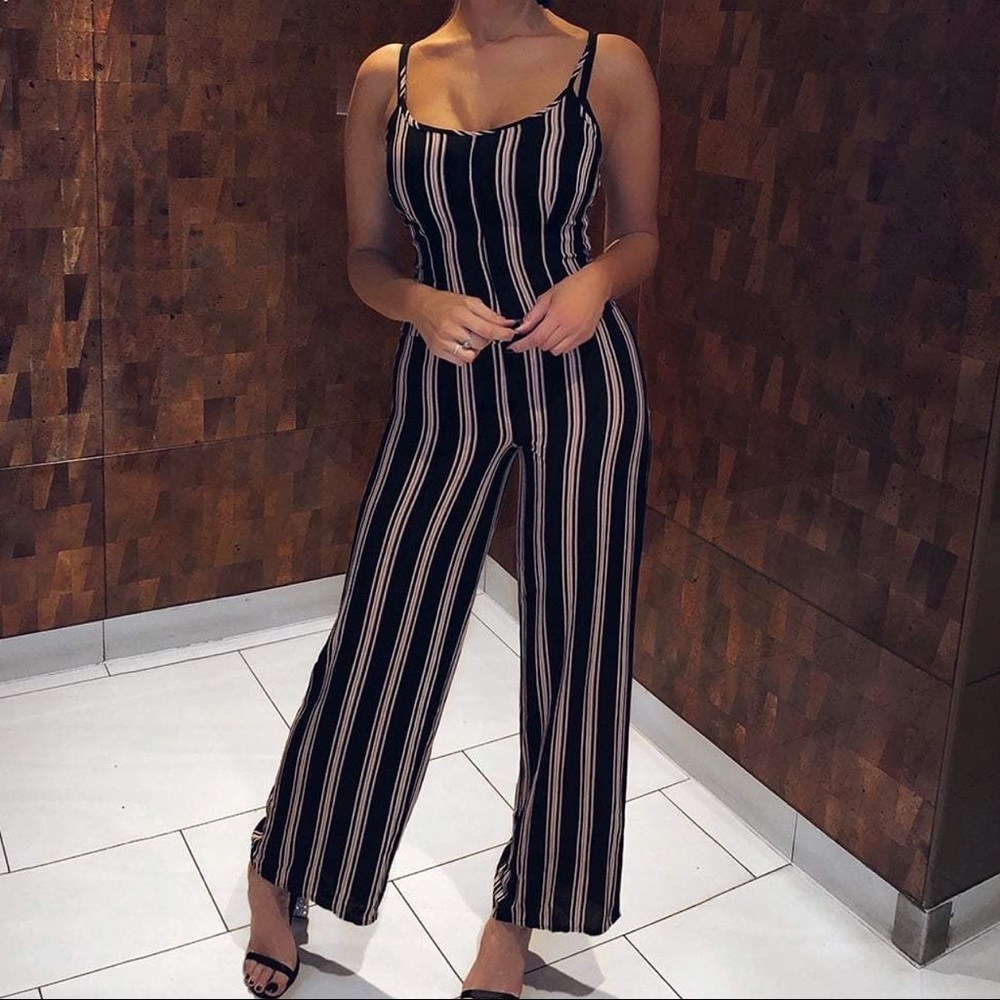 Striped jumpsuit